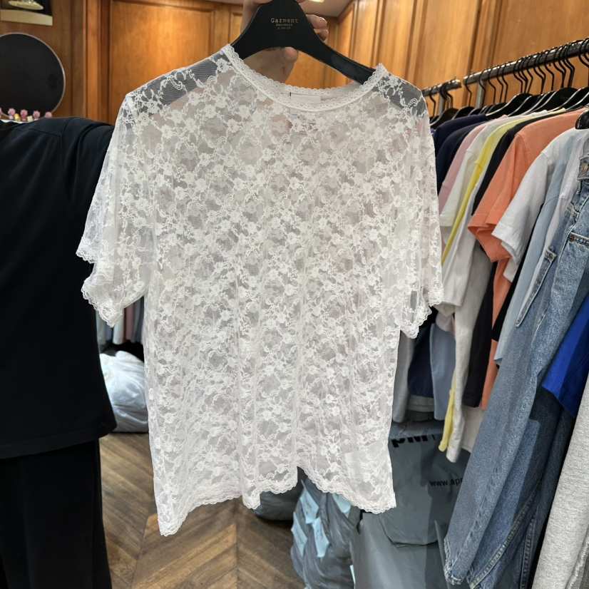 GARMENT-P韓國直郵㊣東大門實拍女裝新款人氣襯衫蕾絲衫蕾絲GARMENT襯衫/蕾絲衫