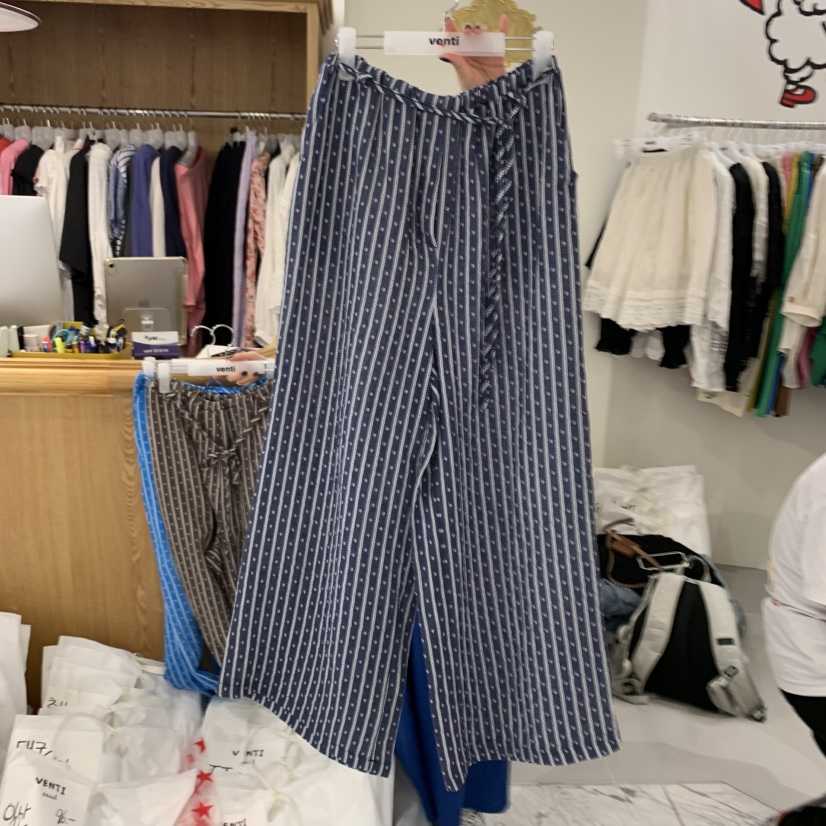 VENTI直郵韓國代購㊣女裝新款時尚熱賣休閑推薦25春夏休閑褲亞麻VENTI休閑褲