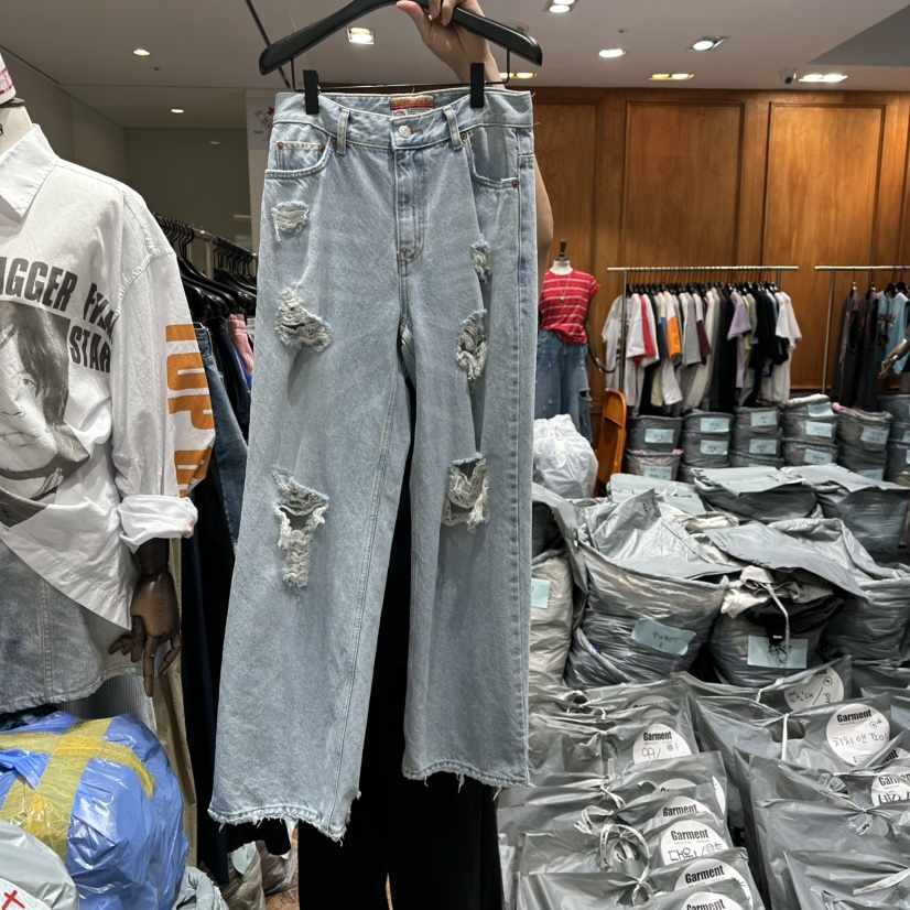 GARMENT-P韓國直郵㊣東大門實拍女裝新款時尚25春夏牛仔褲GARMENT牛仔褲