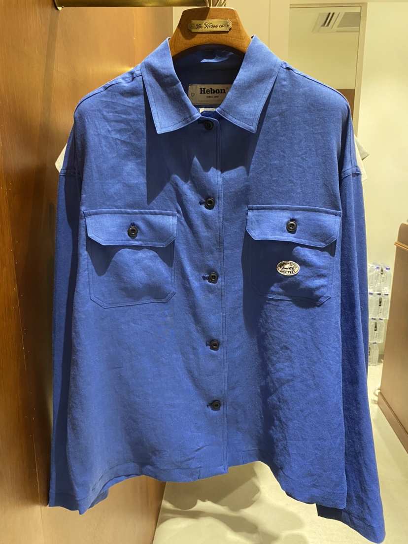 HEBON東大門代購女士新品25春夏職業時尚襯衫蕾絲衫口袋亞麻HEBON襯衫/蕾絲衫