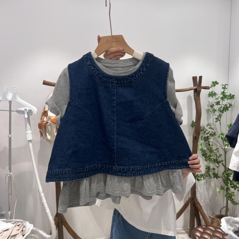 BLOOM韓國直郵㊣東大門實拍女裝新品休閑吊帶背心不含內搭紐扣背心BLOOM-S吊帶/背心