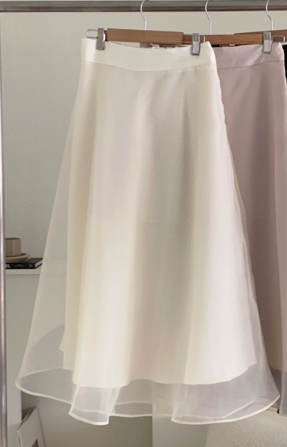 KARA-ot直郵韓國代購㊣女裝新品人氣25春夏長裙歐根紗喇叭KARA-ot長裙