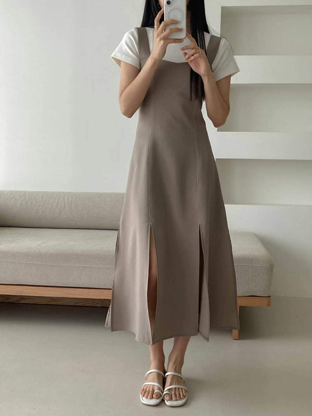 DRESS UP直郵韓國代購㊣女裝新款熱賣時尚人氣休閑推薦連衣裙DRESS UP連衣裙