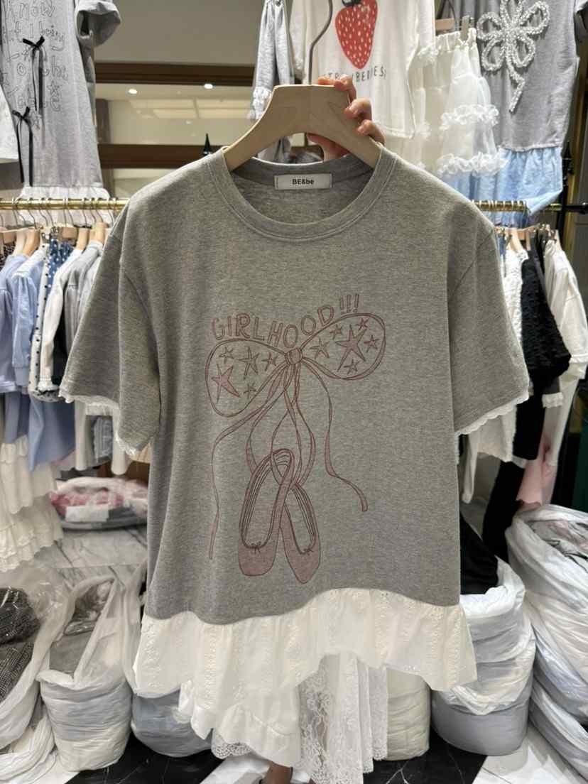 BE&amp;BE直郵韓國代購㊣女裝新款熱賣時尚推薦25春夏人氣T恤BE&beT恤