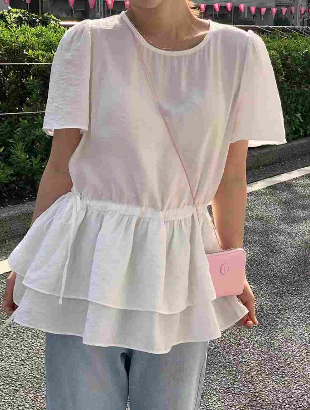 COME HERE韓國㊣直郵東大門代購女裝新品熱賣時尚襯衫蕾絲衫COME HERE襯衫/蕾絲衫