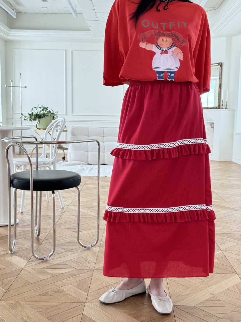 MAISONDEGLORY韓國直郵㊣女裝新品熱賣推薦25春夏長裙亞麻長款MAISON DE GLORY長裙