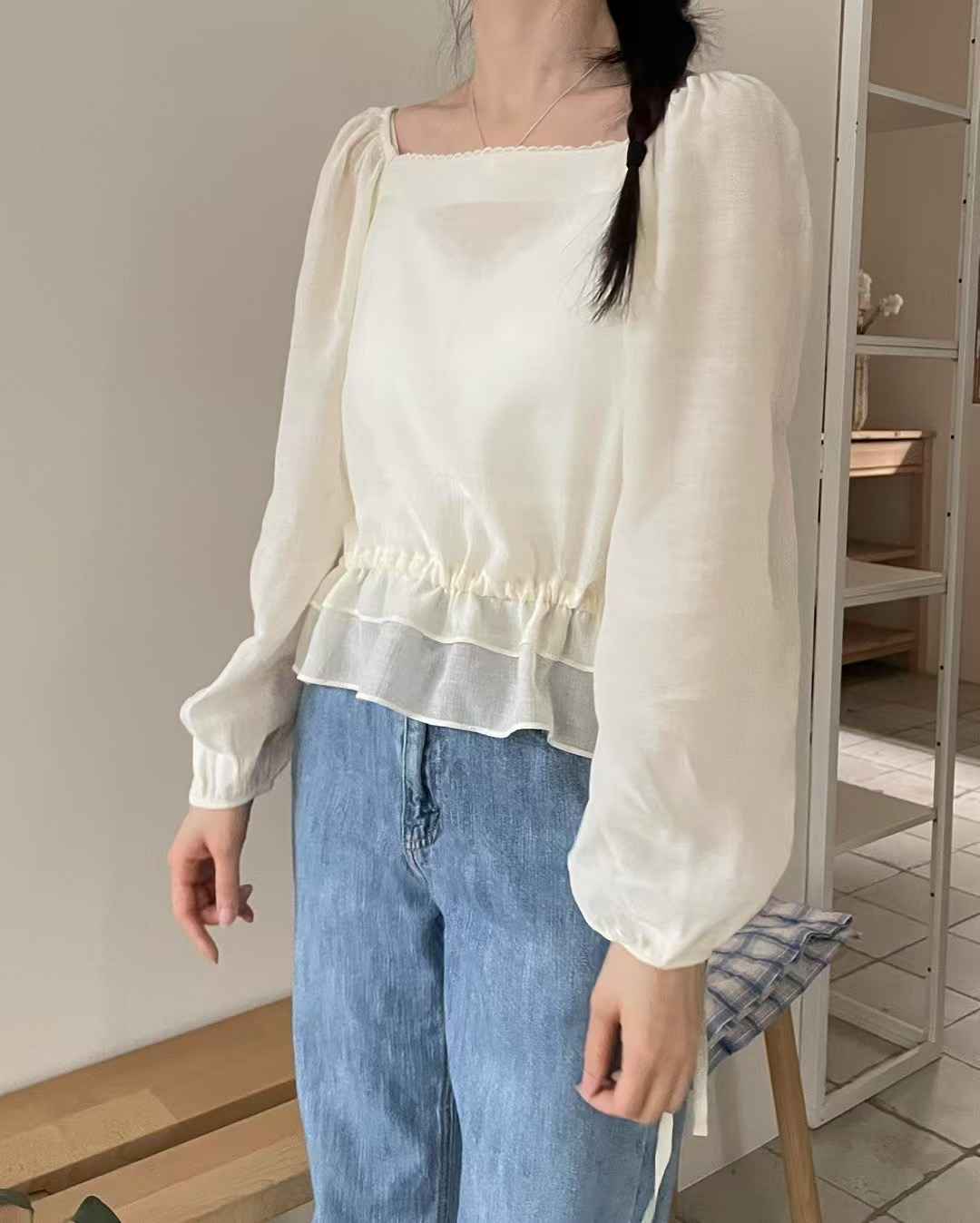MAGIE東大門直郵女裝新款熱賣人氣推薦時尚休閑襯衫蕾絲衫蕾絲magie襯衫/蕾絲衫