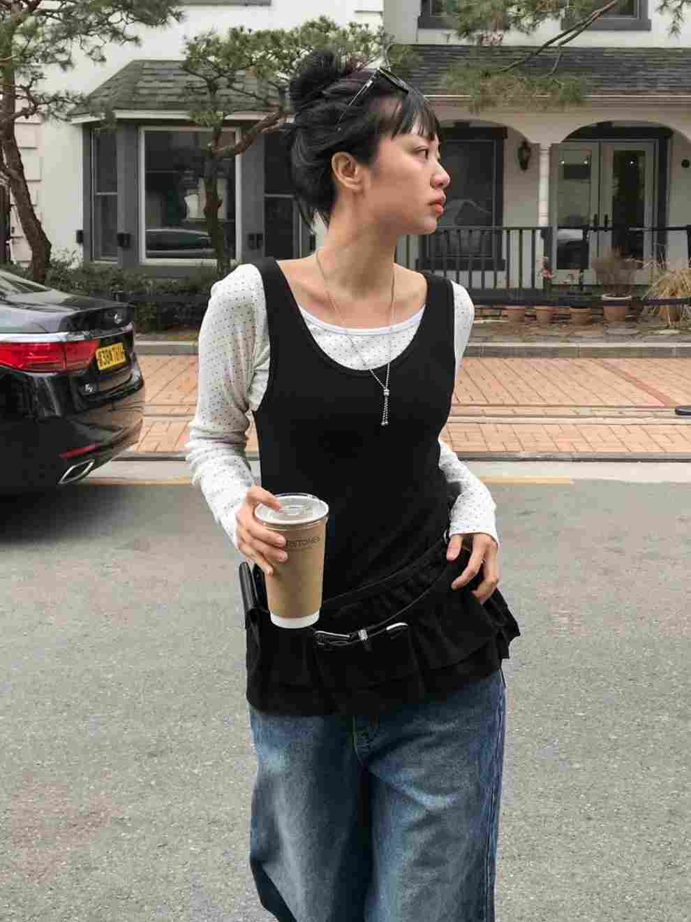 GROOMING韓國直郵女士新款時尚真品人氣休閑熱賣推薦吊帶背心PARTY吊帶/背心