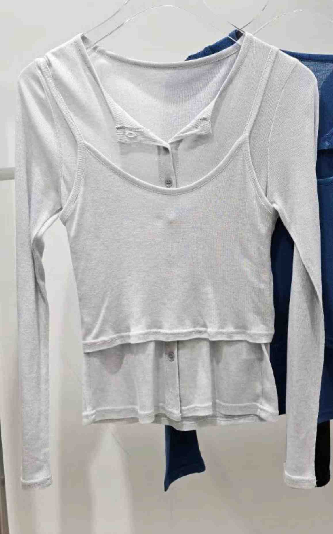GROOMING東大門實拍女裝新品25春夏休閑時尚套裝羊毛套裝紐扣PARTY套裝