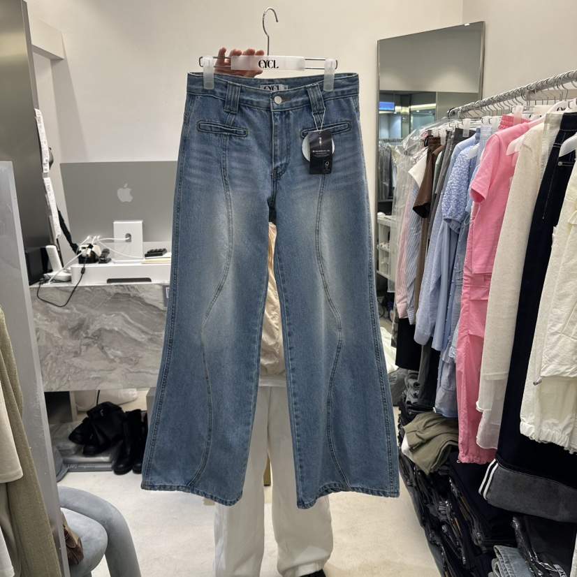 EYEL韓國直郵女裝新款時尚推薦真品25春夏熱賣人氣休閑牛仔褲EYEL牛仔褲