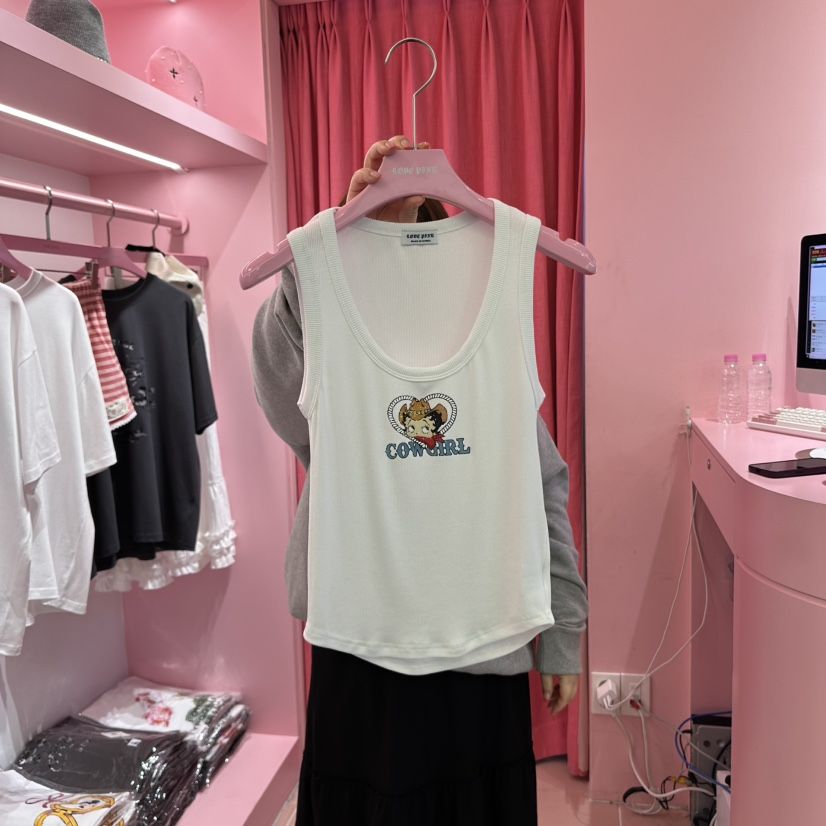 LOVE PINK東大門代購女士新款休閑真品人氣熱賣職業吊帶背心LOVE PINK吊帶/背心