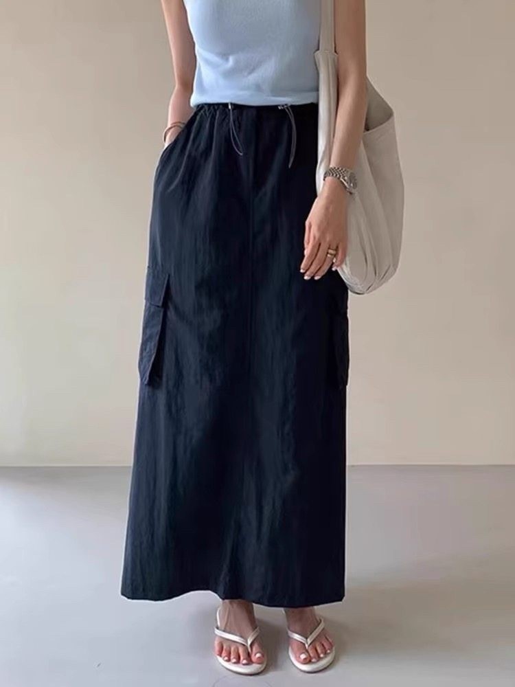 STRAWBERRY韓國直郵女裝新款休閑25春夏真品半身裙中短裙尼龍STRAWBERRY半身裙/中短裙