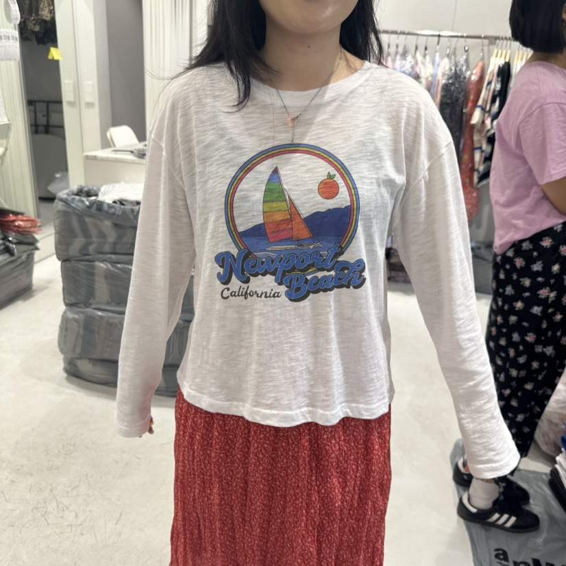 COMBO東大門直郵女士新款熱賣職業25春夏時尚休閑推薦長袖T恤COM_BO長袖T恤