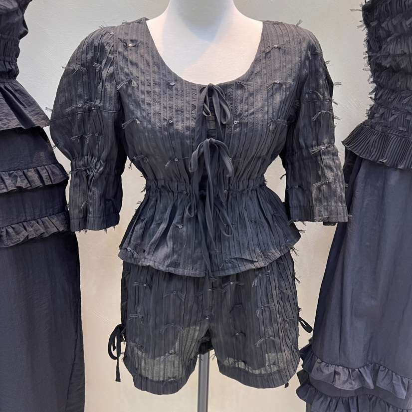 ECHOPARTY東大門代購女裝新品25春夏時尚人氣休閑襯衫蕾絲衫ECHOPARTY襯衫/蕾絲衫