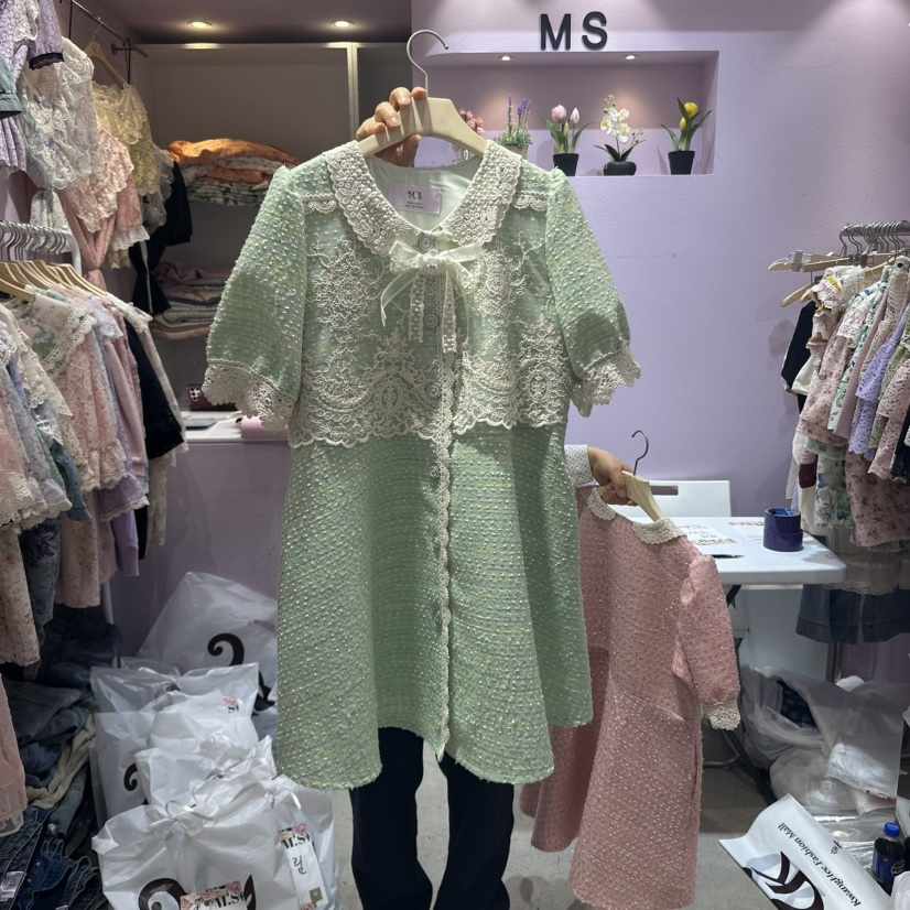 MS東大門代購女裝新款推薦25春夏職業真品人氣休閑時尚連衣裙MS連衣裙