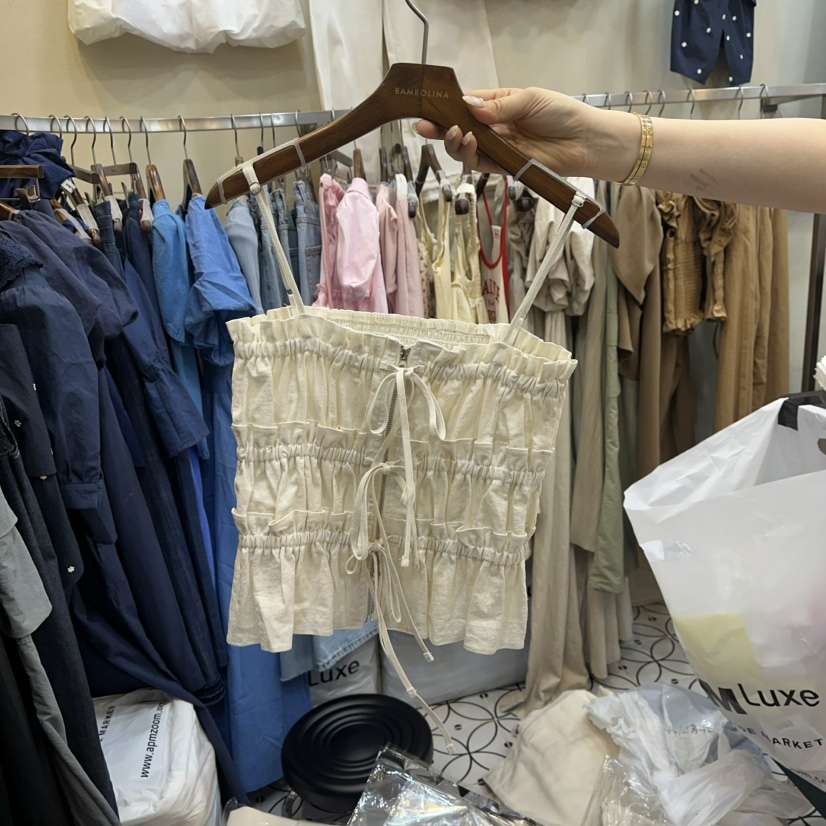 BAMBOLINA東大門直郵女士新品休閑真品時尚推薦25春夏吊帶背心BAMBOLINA吊帶/背心