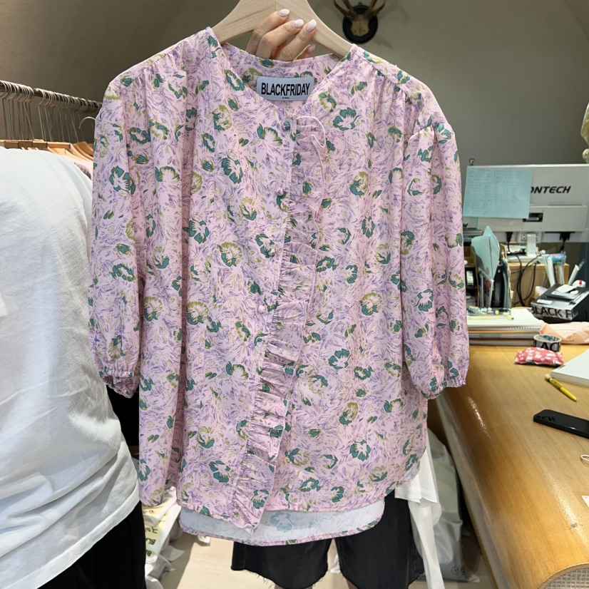 BLACKFRIDAY東大門代購女士新款職業真品休閑25春夏襯衫蕾絲衫BLACK FRIDAY襯衫/蕾絲衫
