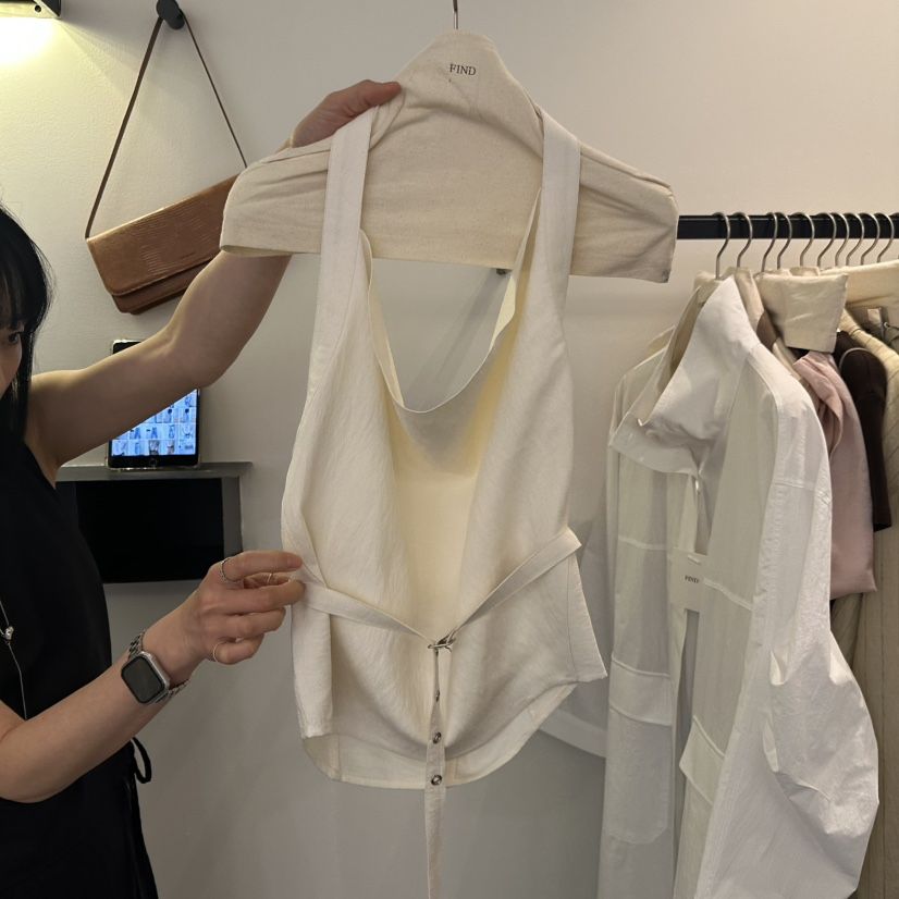 FIND-P東大門代購女裝新品推薦25春夏真品時尚吊帶背心含腰帶FIND-P吊帶/背心
