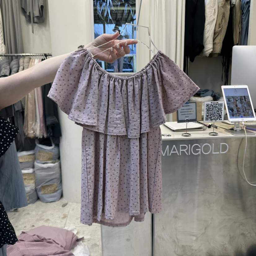 MARIGOLD東大門代購女士新品休閑時尚職業人氣25春夏襯衫蕾絲衫MARIGOLD襯衫/蕾絲衫