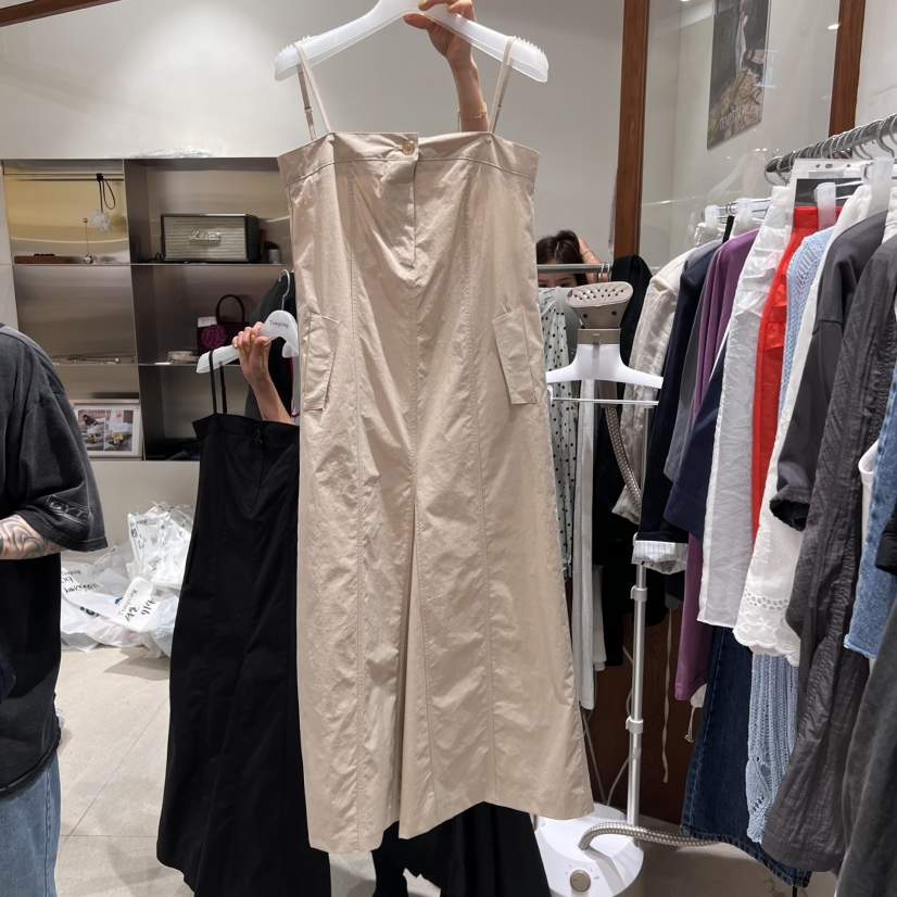 TEMPTING東大門代購女裝新款真品時尚25春夏休閑連衣裙口袋TEMPTING連衣裙