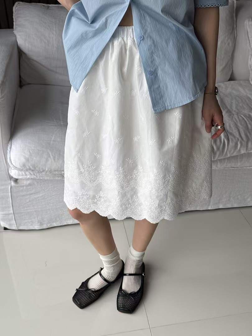 BABY PUSH-베이비푸시-T東大門代購女裝新品推薦半身裙中短裙刺繡BABY PUSH半身裙/中短裙