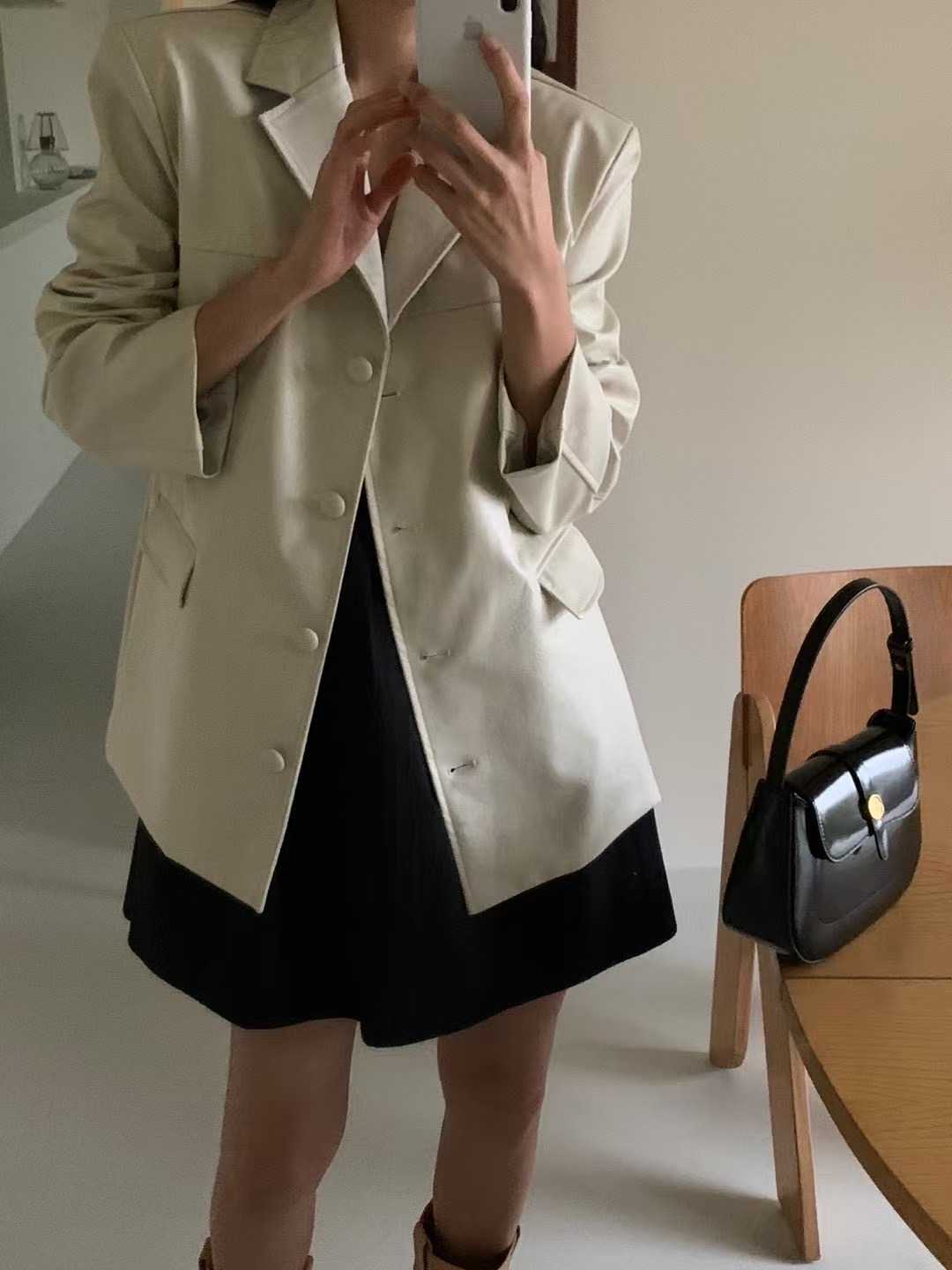 JUNO東大門實拍女士新款推薦真品熱賣職業時尚休閑夾克皮革JUNO夾克