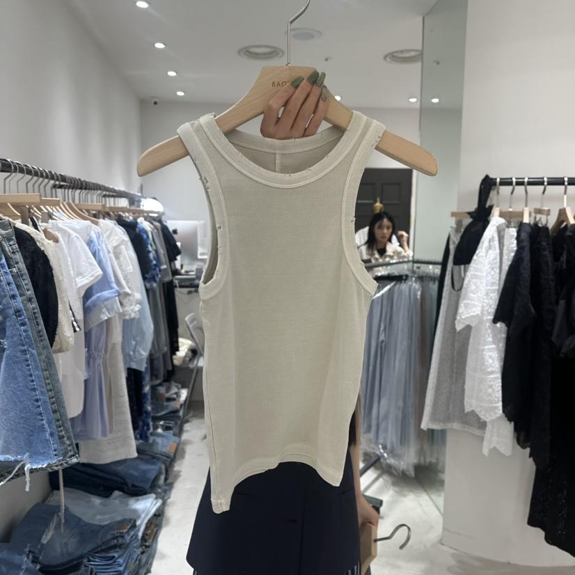 BAGUETTE韓國直郵㊣女裝新款25春夏時尚推薦人氣吊帶背心復古BAGUETTE吊帶/背心