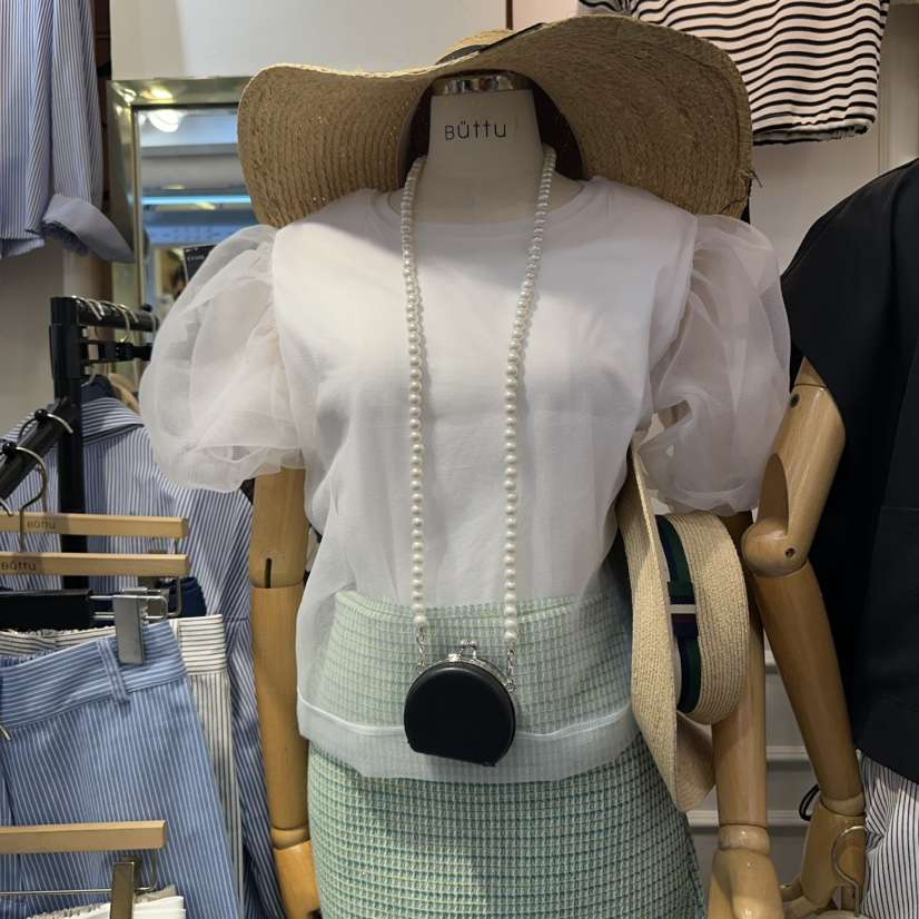 BUTTU韓國直郵女裝新款職業真品25春夏熱賣人氣襯衫蕾絲衫透明10 O CLOCK/Buttu襯衫/蕾絲衫