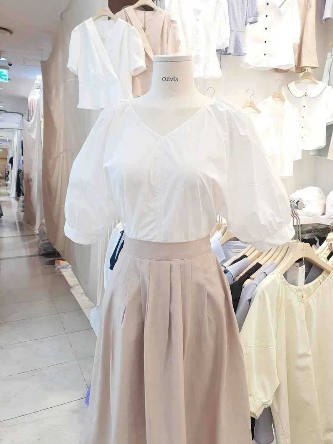 OLIVIA直郵韓國代購㊣女裝新款時尚人氣休閑推薦襯衫蕾絲衫OLIVIA襯衫/蕾絲衫
