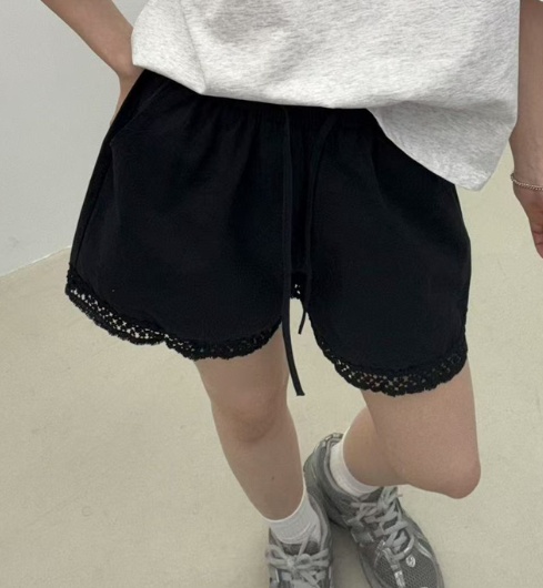 JMIND韓國直郵㊣東大門實拍女裝新款25春夏熱賣休閑短褲蕾絲JMIND短褲