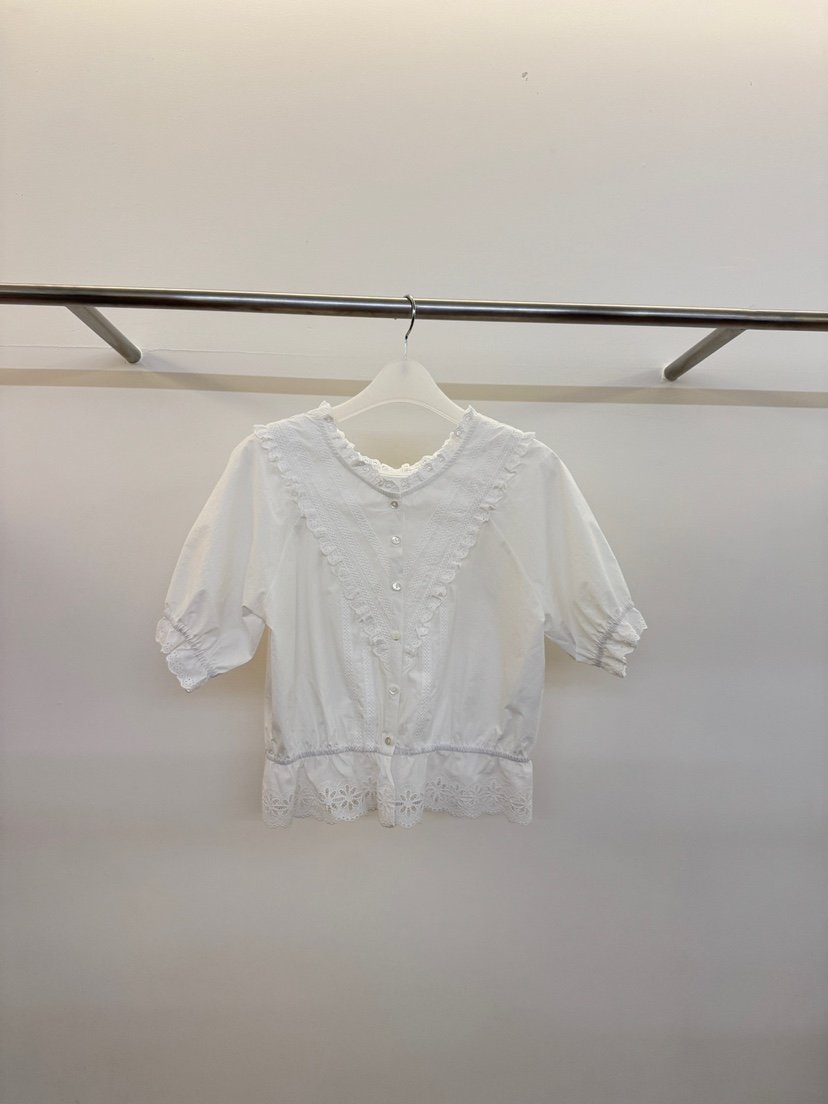 OLI SEOUL直郵韓國代購㊣女裝新品休閑25春夏時尚襯衫蕾絲衫OLI SEOUL襯衫/蕾絲衫