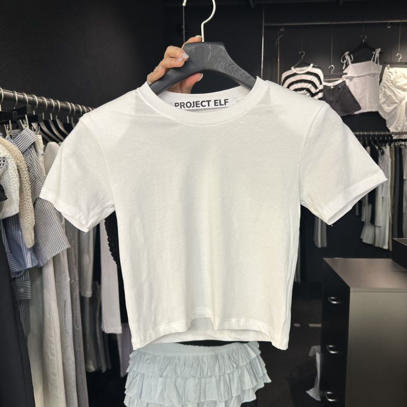 ELF-L東大門實拍女士新品25春夏推薦時尚真品職業休閑T恤短款PROJECT ELF/ELF-LT恤