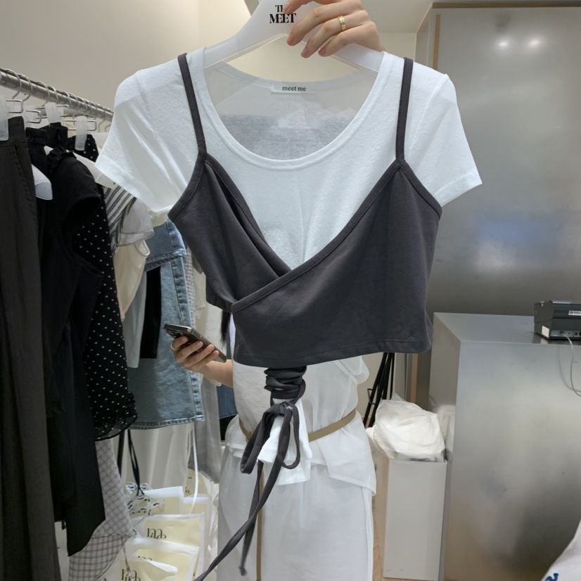 MEET ME韓國直郵㊣女裝新品時尚25春夏推薦吊帶背心不含內搭MEET ME吊帶/背心