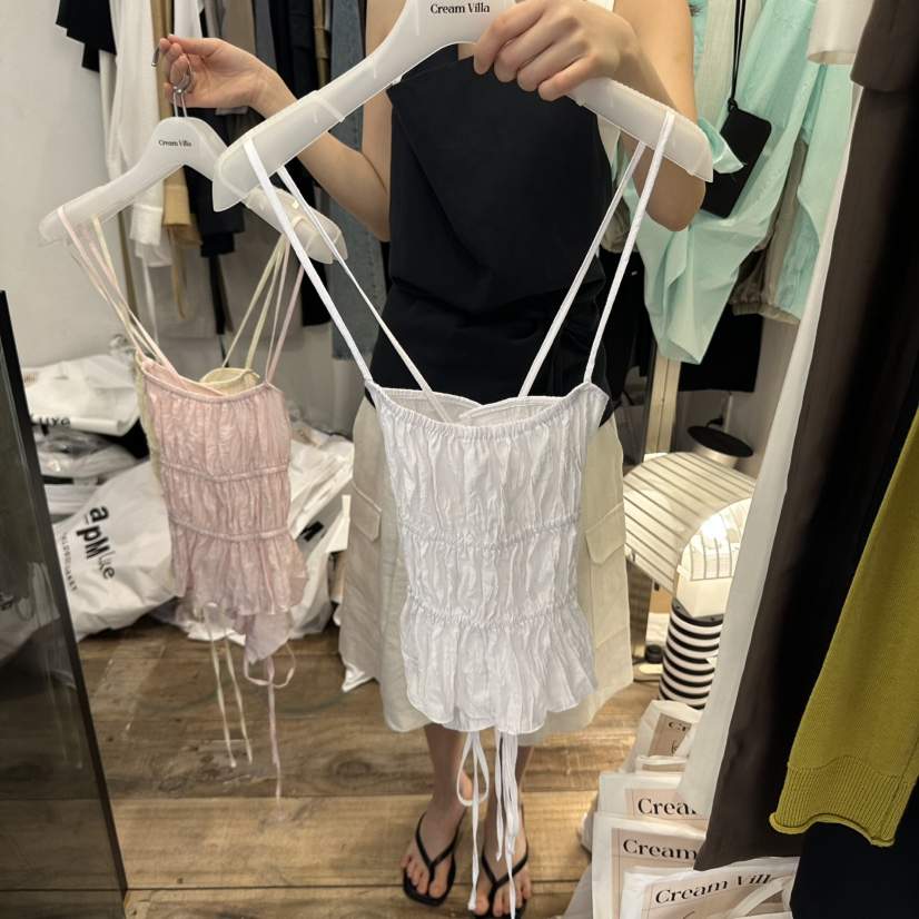 CREAM VILLA韓國直郵㊣東大門實拍女裝新品時尚吊帶背心CREAMVILLA吊帶/背心