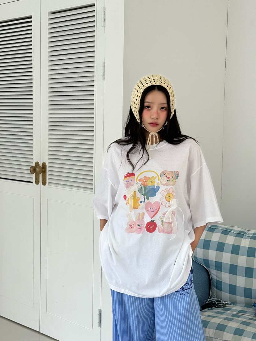 MAISONDEGLORY直郵韓國代購㊣女裝新品時尚25春夏人氣休閑T恤MAISON DE GLORYT恤