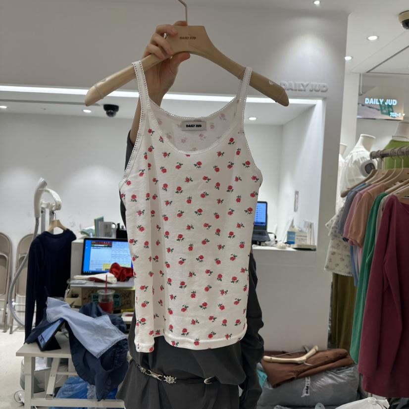 DAILYJUD韓國直郵㊣女裝新品休閑25春夏時尚推薦吊帶背心復古DAILY JUD吊帶/背心