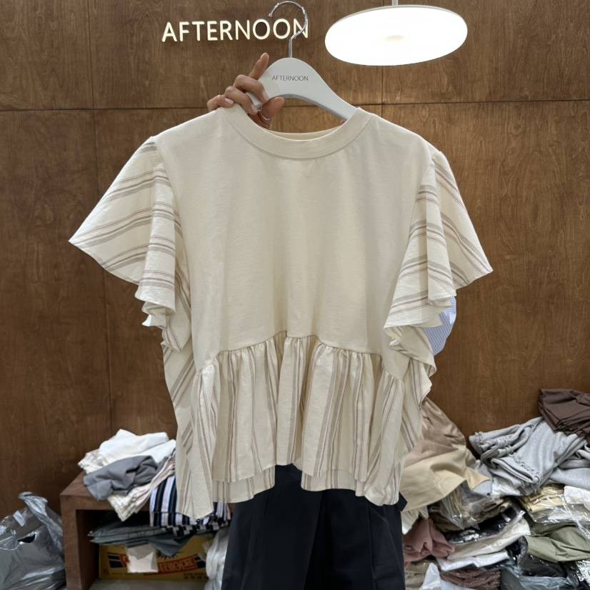AFTERNOON-P韓國直郵㊣東大門實拍女裝新品熱賣襯衫蕾絲衫AFTERNOON襯衫/蕾絲衫