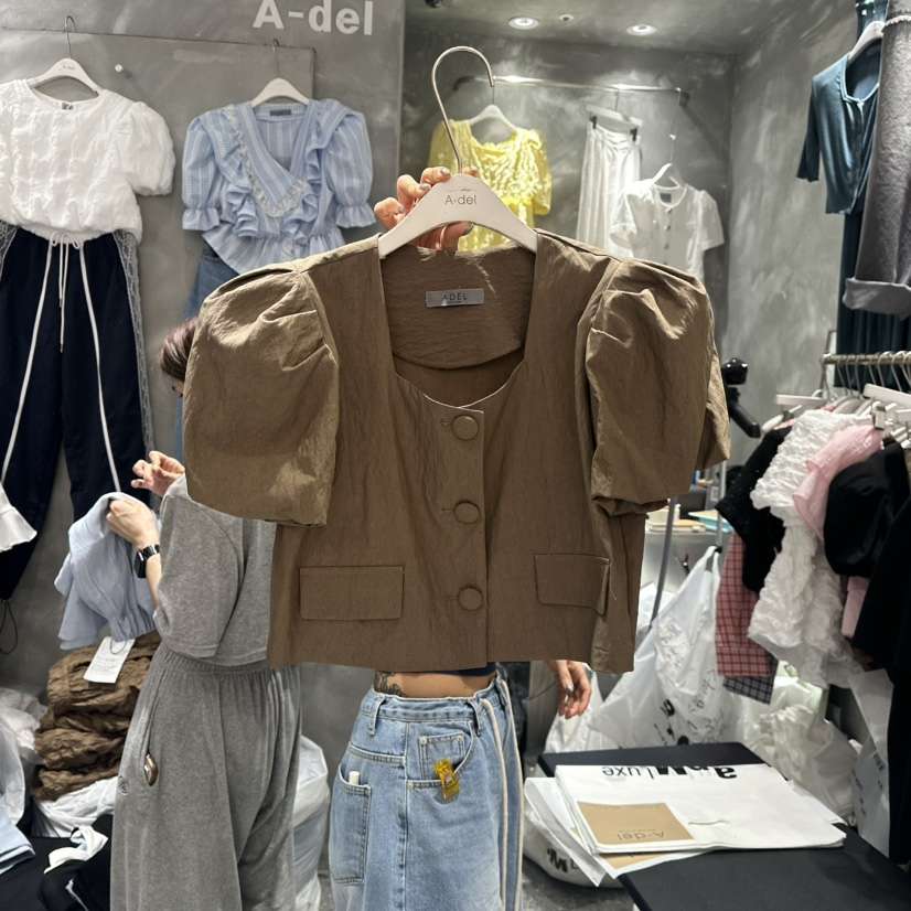 A-DEL韓國㊣直郵東大門代購女裝新款25春夏熱賣時尚休閑夾克A-DEL夾克