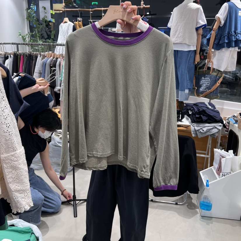BLOOM韓國直郵㊣東大門實拍女裝新品人氣25春夏推薦長袖T恤BLOOM-S長袖T恤