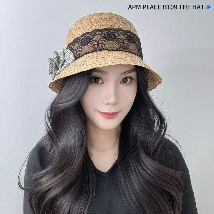 THE HAT-P韓國直郵女士新款25春夏職業熱賣推薦帽子蕾絲花THE HAT帽子
