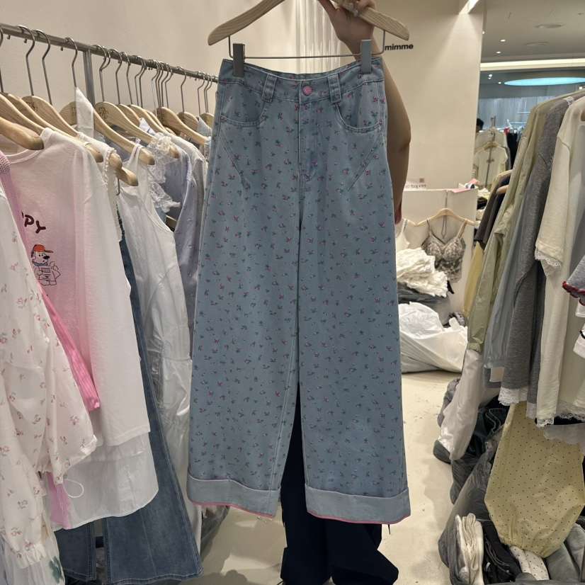 MIMME東大門實拍女裝新品職業人氣25春夏熱賣真品休閑牛仔褲MIMME牛仔褲