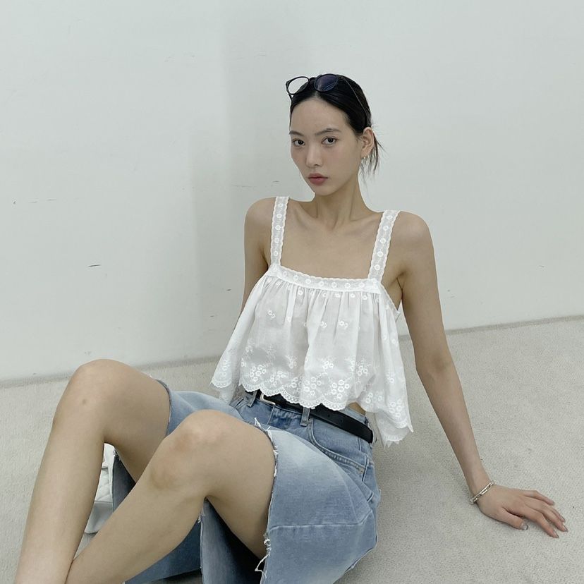 D2/A2韓國代購女士新款人氣時尚25春夏休閑熱賣吊帶背心蕾絲D2/A2吊帶/背心