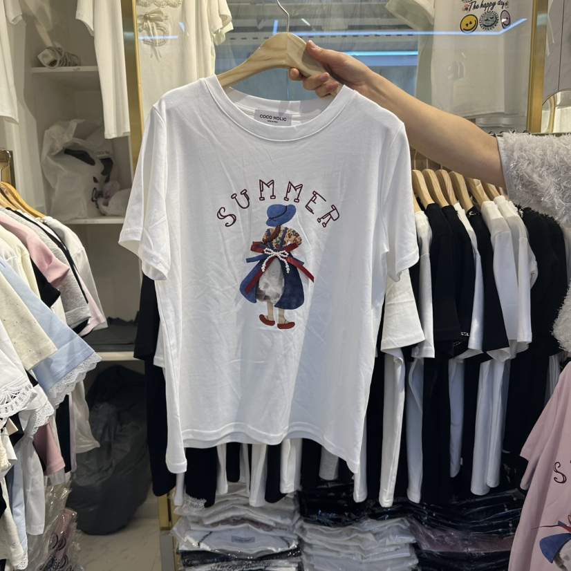COCO HOLIC東大門代購女士新品職業25春夏推薦人氣熱賣T恤COCO HOLICT恤