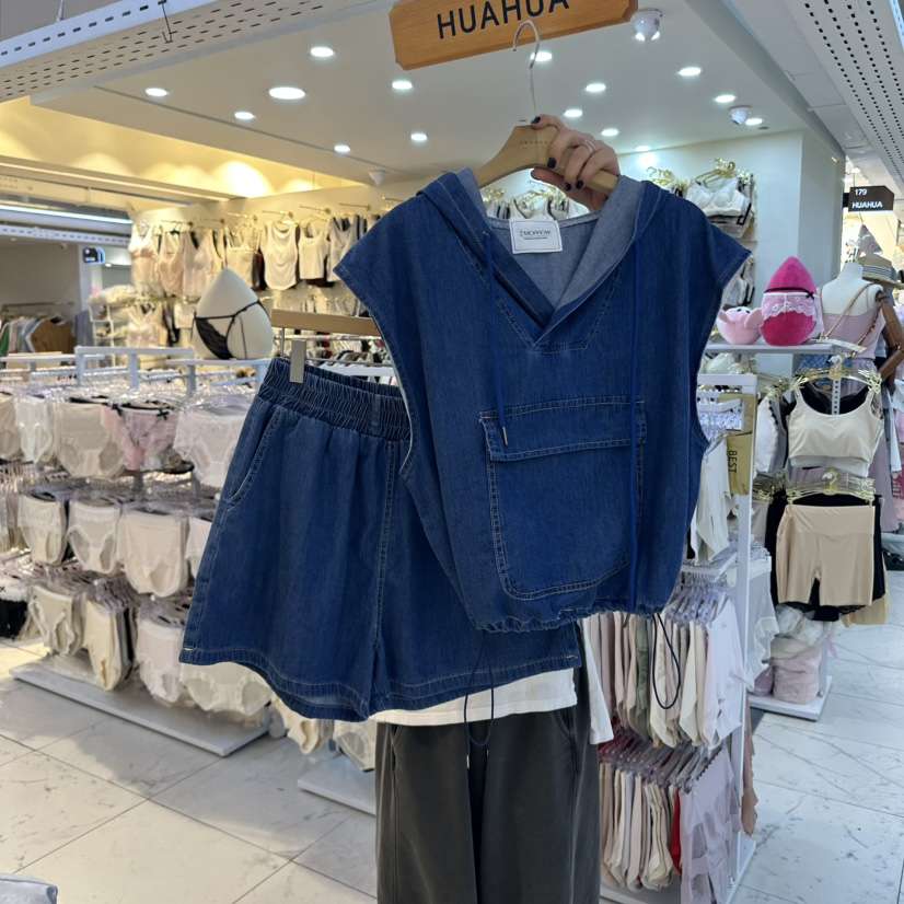 2MORROW東大門代購女士新品職業真品25春夏休閑套裝兩件套兜帽2MORROW套裝