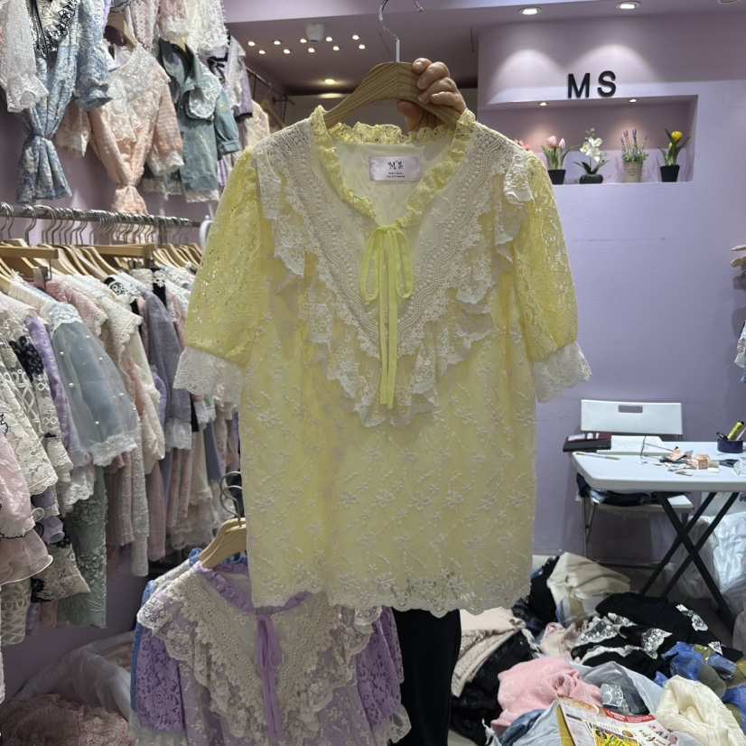 MS韓國直郵女裝新品熱賣25春夏人氣推薦時尚休閑真品連衣裙MS連衣裙
