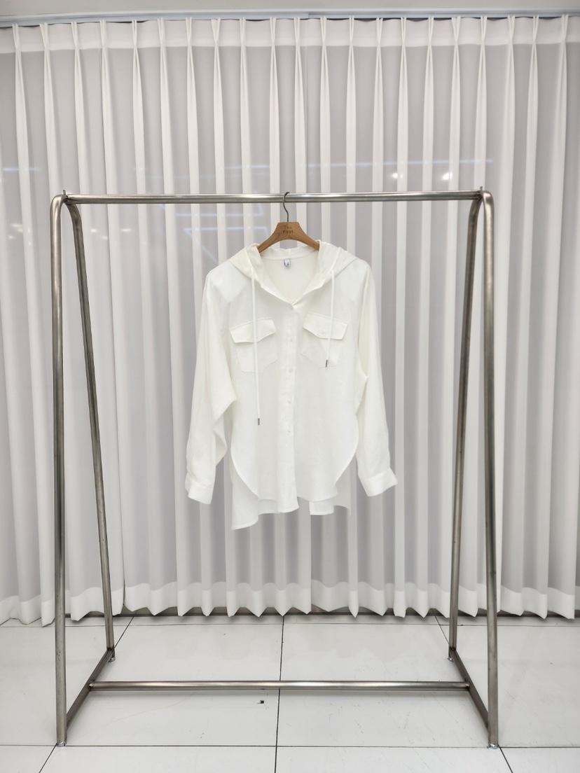 THE FIRST-Q東大門代購女裝新款真品25春夏襯衫蕾絲衫兜帽亞麻THE FIRST襯衫/蕾絲衫