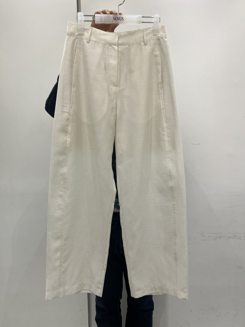 NOVUS韓國㊣直郵東大門代購女裝新品時尚休閑褲不含腰帶亞麻NOVUS休閑褲