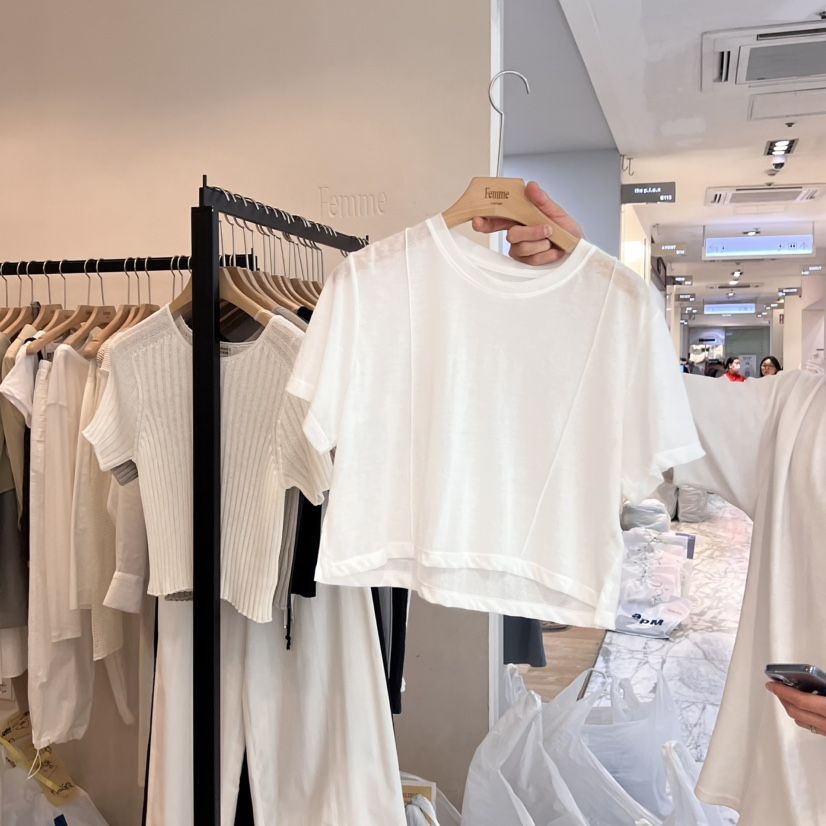 LA MAGIE FEMME直郵韓國代購㊣女裝新品人氣25春夏T恤透明Lamagie FemmeT恤