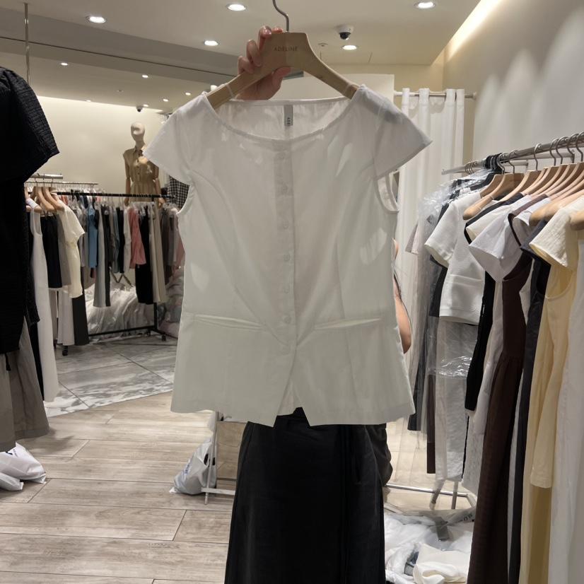 ADELINE直郵韓國代購㊣女裝新款熱賣推薦25春夏時尚襯衫蕾絲衫ADELINE襯衫/蕾絲衫