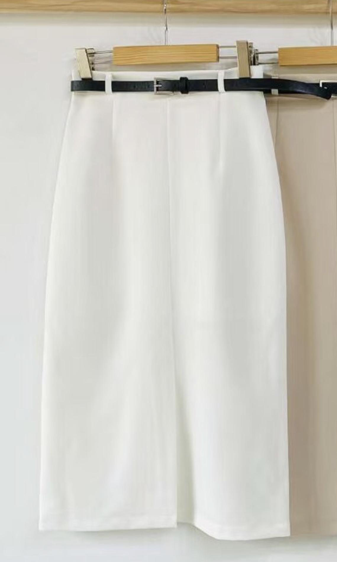 아카시아-T韓國直郵㊣女裝新品25春夏休閑半身裙中短裙含腰帶acacia半身裙/中短裙